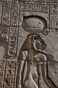Sekhmet at Kom Ombo; copyright Gerard Ducher; image from Wikipedia