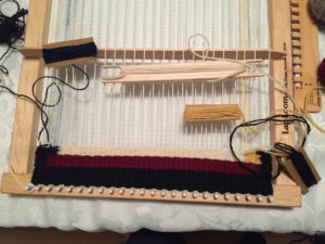 Lap Loom with more weaving