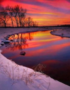 Winter Sunset by Melanie Mc Murray