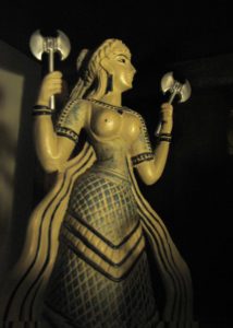 Minoan Goddess with Double Headed Axe