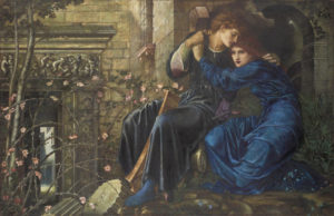 Love among the Ruins by Pre-Raphaelite painter Edward Burne-Jones