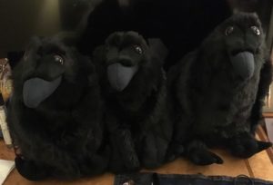 Three Plushie Ravens