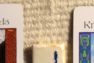 A teaser screenshot of this week’s Insight from the Oracles, with just a hint of the cards and runes showing.