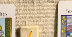 A teaser screenshot of this week’s Insight from the Oracles, with just a hint of the cards and runes showing.