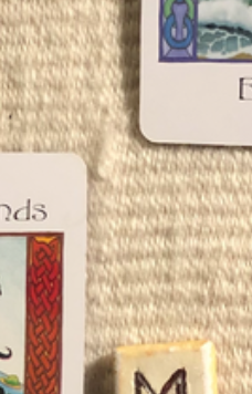 A teaser screenshot of this week’s Insight from the Oracles, with just a hint of the cards and runes showing.