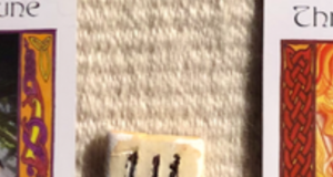 A teaser screenshot of this week’s Insight from the Oracles, with just a hint of the cards and runes showing.