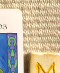 A teaser screenshot of this week’s Insight from the Oracles, with just a hint of the cards and runes showing.