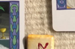 A teaser screenshot of this week’s Insight from the Oracles, with just a hint of the cards and runes showing.