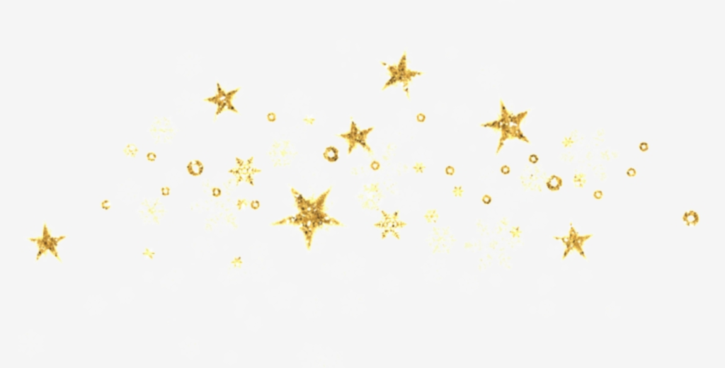 A scattering of gold stars in various sizes.