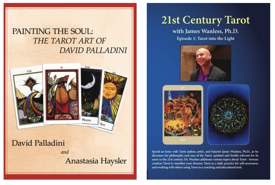 The front cover of the book Painting the Soul and the front cover of the DVD 21st Century Tarot.